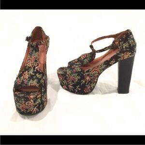 JEFFREY CAMPBELL Floral Tapestry Platforms